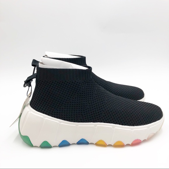 Zara Shoes - Zara black high top with multi colored sole